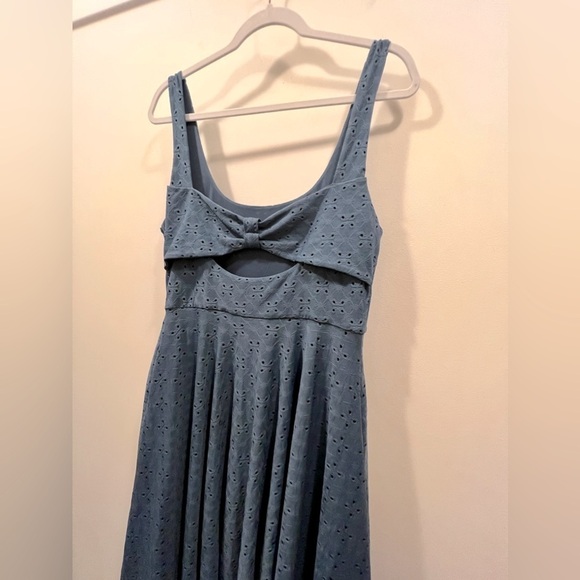 ANTHROPOLOGIE HUTCH Olivia Eyelet Dress Blue - Picture 7 of 10
